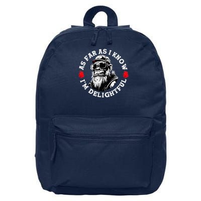 As Far As I Know I'M Delightful Monkey Saying Quote 16 in Basic Backpack