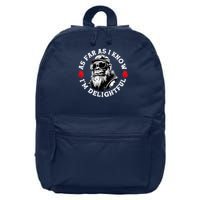As Far As I Know I'M Delightful Monkey Saying Quote 16 in Basic Backpack