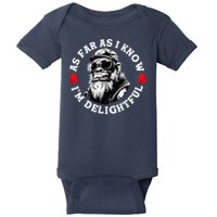As Far As I Know I'M Delightful Monkey Saying Quote Baby Bodysuit