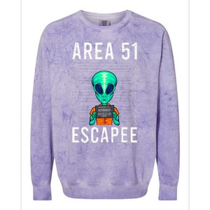 Alien Funny Alien Lover UFO Area 51 Alien Humor Alien Colorblast Crewneck Sweatshirt