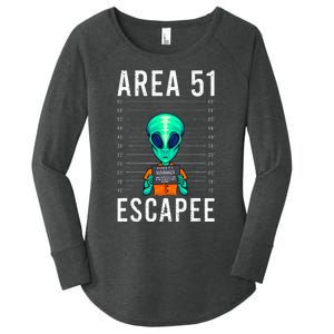 Alien Funny Alien Lover UFO Area 51 Alien Humor Alien Women's Perfect Tri Tunic Long Sleeve Shirt