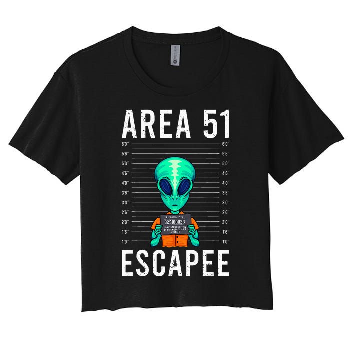 Alien Funny Alien Lover UFO Area 51 Alien Humor Alien Women's Crop Top Tee