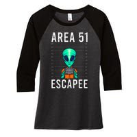 Alien Funny Alien Lover UFO Area 51 Alien Humor Alien Women's Tri-Blend 3/4-Sleeve Raglan Shirt