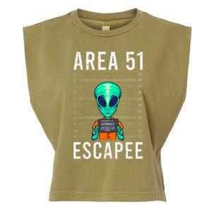 Alien Funny Alien Lover UFO Area 51 Alien Humor Alien Garment-Dyed Women's Muscle Tee