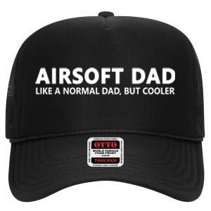 Airsoft Father Airsoft Dad Cool Gift High Crown Mesh Back Trucker Hat