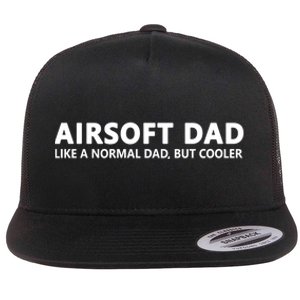 Airsoft Father Airsoft Dad Cool Gift Flat Bill Trucker Hat