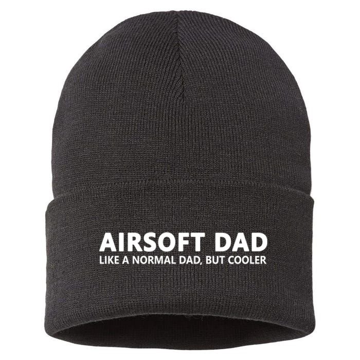 Airsoft Father Airsoft Dad Cool Gift Sustainable Knit Beanie