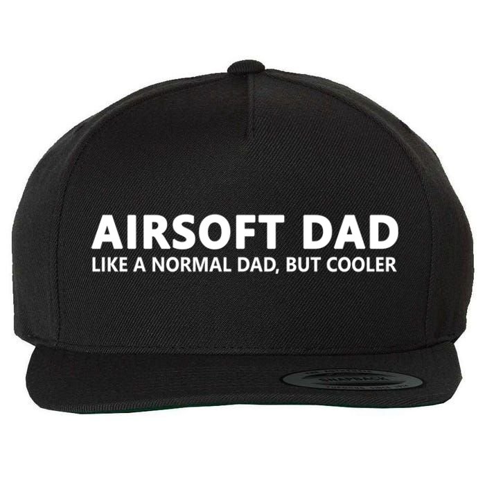 Airsoft Father Airsoft Dad Cool Gift Wool Snapback Cap