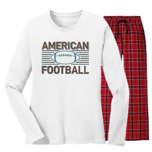 American Football Women's Long Sleeve Flannel Pajama Set 