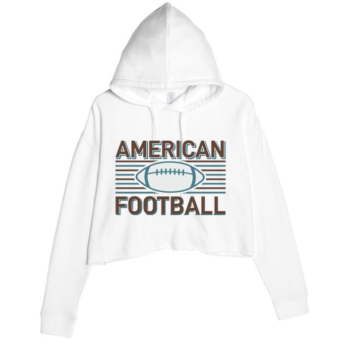 American Football Crop Fleece Hoodie