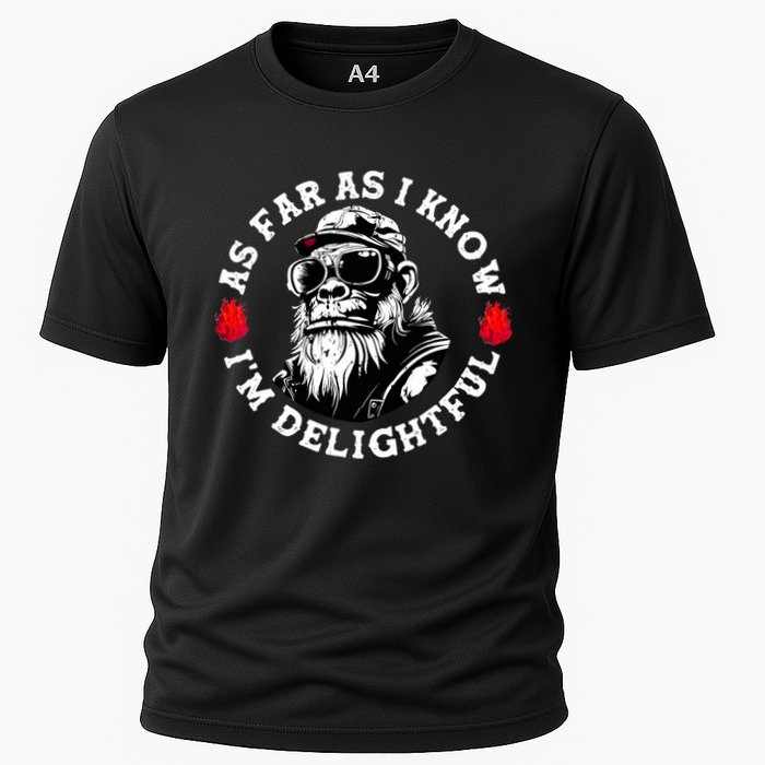 As Far As I Know I'm Delightful Funny Monkey Saying Quote  Performance Shirt