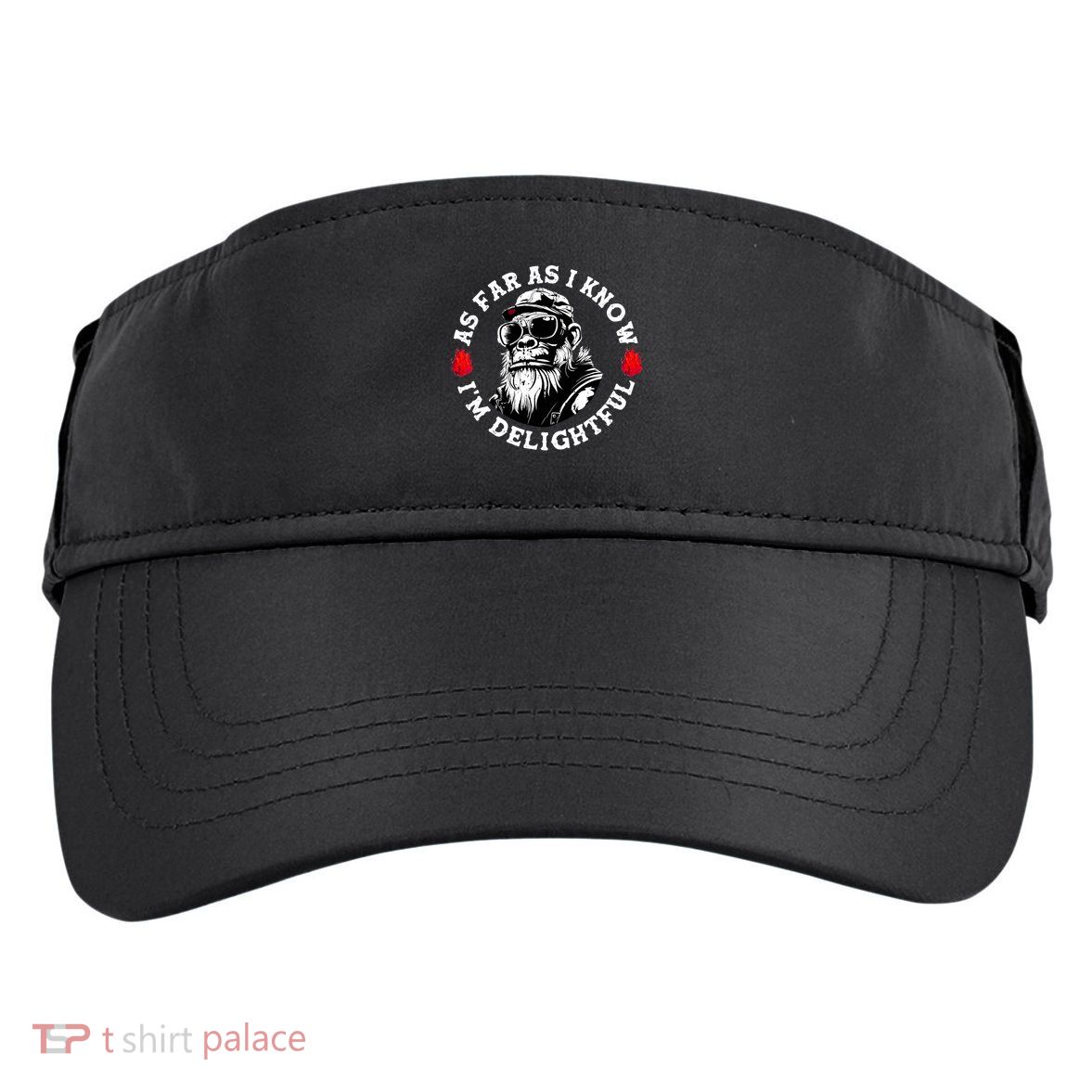 As Far As I Know I'm Delightful Funny Monkey Saying Quote  Adult Drive Performance Visor