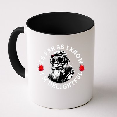 As Far As I Know I'm Delightful Funny Monkey Saying Quote  Mug