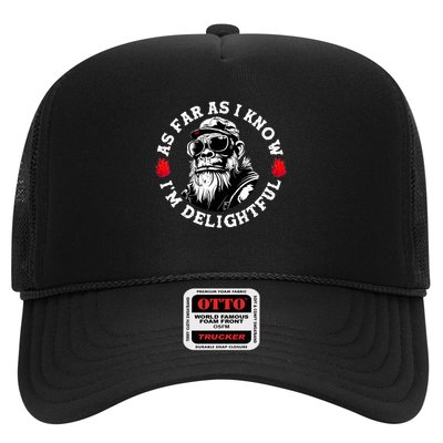 As Far As I Know I'm Delightful Funny Monkey Saying Quote  Trucker Hat