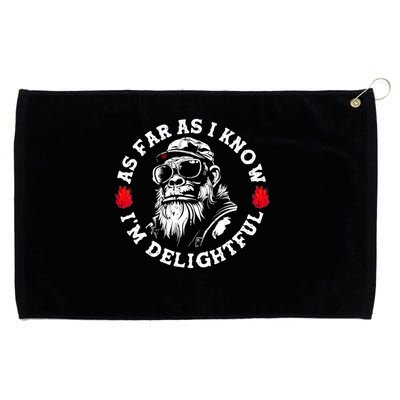 As Far As I Know I'm Delightful Funny Monkey Saying Quote  Grommeted Golf Towel