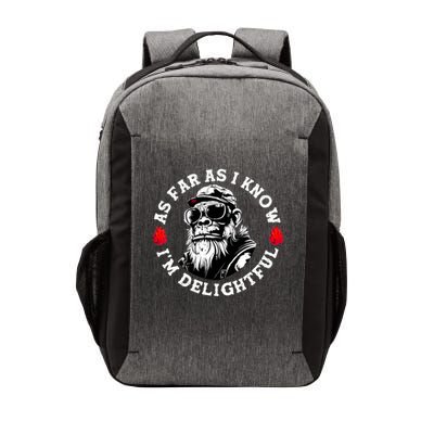 As Far As I Know I'm Delightful Funny Monkey Saying Quote  Vector Backpack