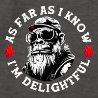 As Far As I Know I'm Delightful Funny Monkey Saying Quote  Vector Backpack