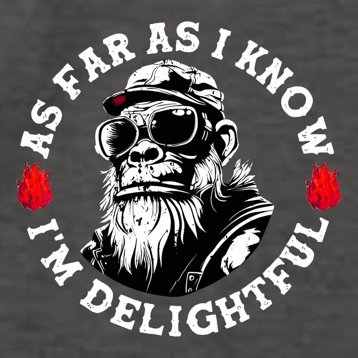 As Far As I Know I'm Delightful Funny Monkey Saying Quote  Vector Backpack