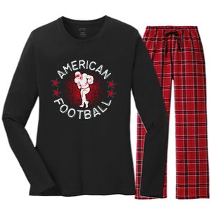 American Football Women's Long Sleeve Flannel Pajama Set 