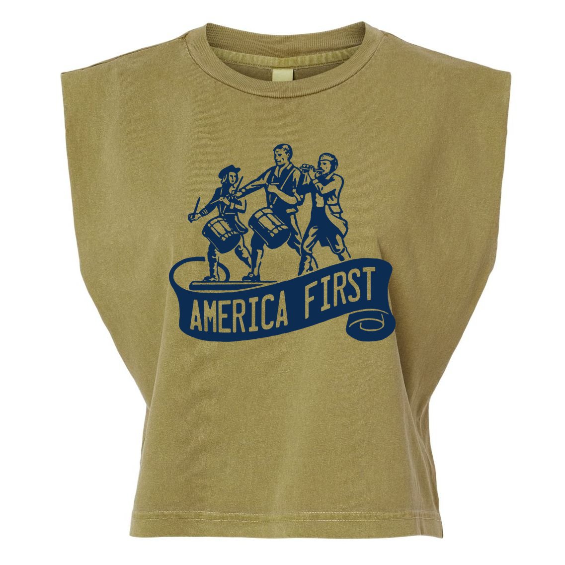 AMERICA FIRST Garment-Dyed Women's Muscle Tee