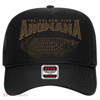 Arowana Fish High Crown Mesh Back Trucker Hat