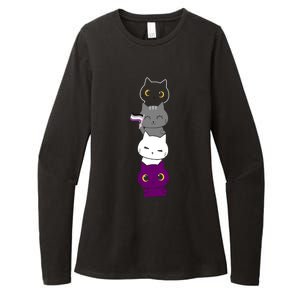 Asexuality Flag Animal Cat Ace Pride Demisexual Gift Asexual Womens CVC Long Sleeve Shirt