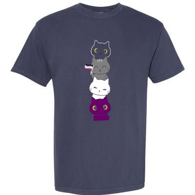 Asexuality Flag Animal Cat Ace Pride Demisexual Gift Asexual Garment-Dyed Heavyweight T-Shirt