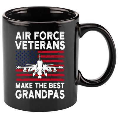 American Flag Air Force Veteran Makes Best Grandpa Gift 11oz C Handle Ceramic Mug