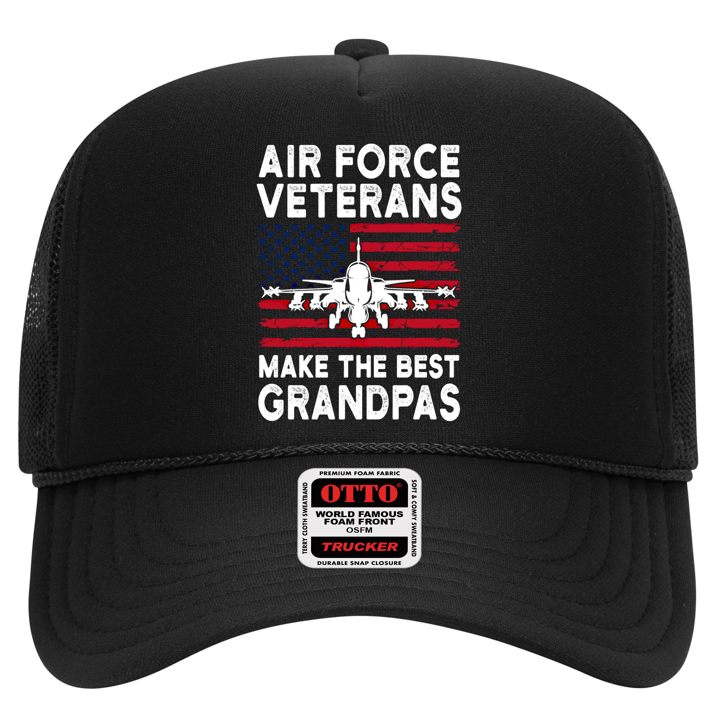American Flag Air Force Veteran Makes Best Grandpa Gift Hat