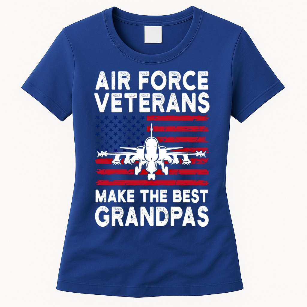 American Flag Air Force Veteran Makes Best Grandpa Gift Womens T-Shirt