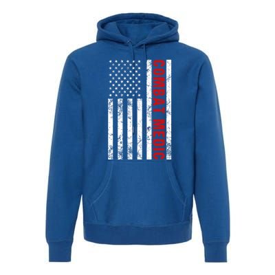 American Flag Army Combat Medic Cute Gift Premium Hoodie