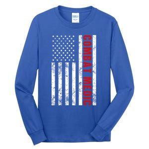 American Flag Army Combat Medic Cute Gift Tall Long Sleeve T-Shirt