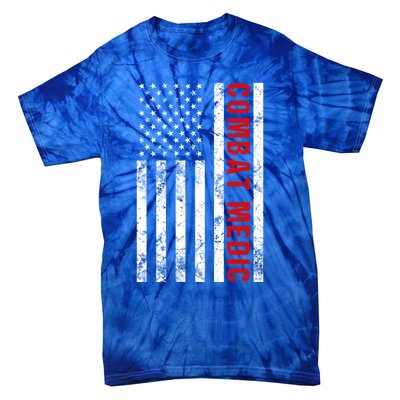 American Flag Army Combat Medic Cute Gift Tie-Dye T-Shirt