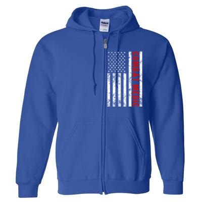 American Flag Army Combat Medic Cute Gift Full Zip Hoodie