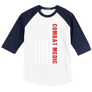 American Flag Army Combat Medic Cute Gift Baseball Sleeve Shirt