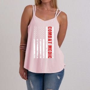 American Flag Army Combat Medic Cute Gift Women's Strappy Tank