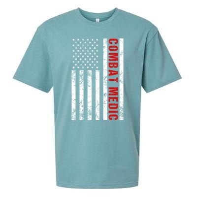 American Flag Army Combat Medic Cute Gift Sueded Cloud Jersey T-Shirt