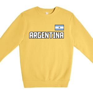 Argentina Flag Argentinian Pride Athletic Style Country Meaningful Gift Premium Crewneck Sweatshirt