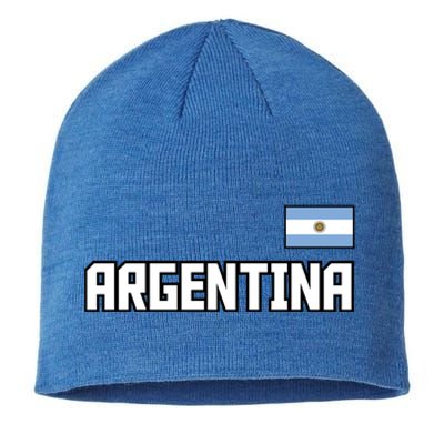 Argentina Flag Argentinian Pride Athletic Style Country Meaningful Gift Sustainable Beanie