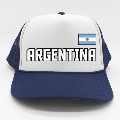 Argentina Flag Argentinian Pride Athletic Style Country Meaningful Gift Trucker Hat