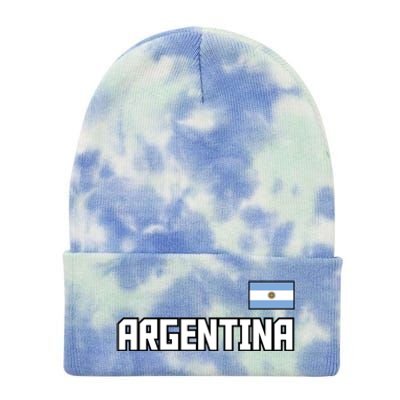 Argentina Flag Argentinian Pride Athletic Style Country Meaningful Gift Tie Dye 12in Knit Beanie