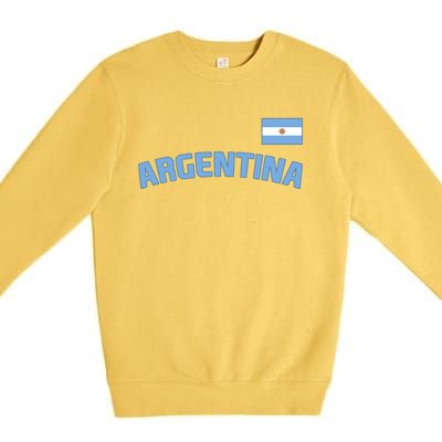 Argentina Flag Argentinian Pride International Country Cute Gift Premium Crewneck Sweatshirt