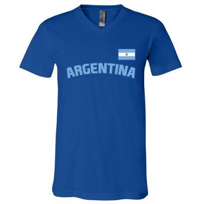 Argentina Flag Argentinian Pride International Country Cute Gift V-Neck T-Shirt