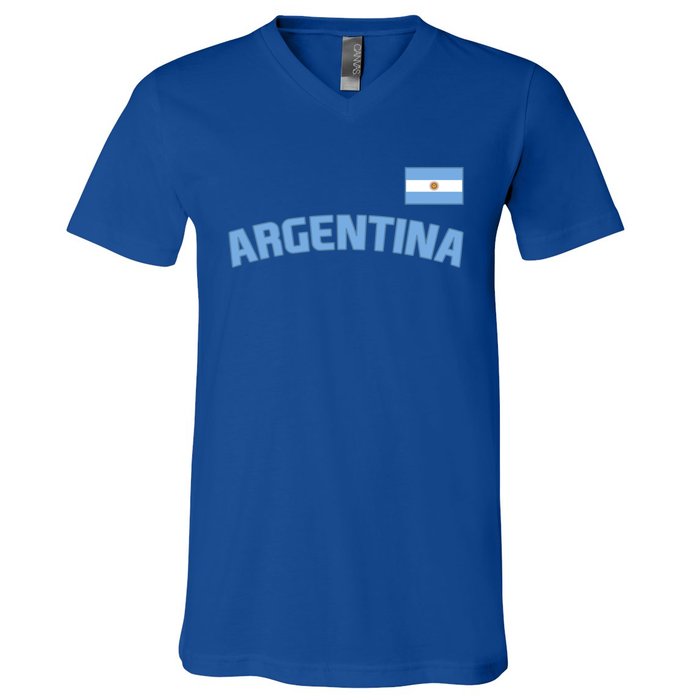 Argentina Flag Argentinian Pride International Country Cute Gift V-Neck T-Shirt