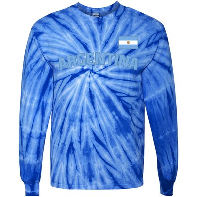 Argentina Flag Argentinian Pride International Country Cute Gift Tie-Dye Long Sleeve Shirt