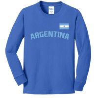 Argentina Flag Argentinian Pride International Country Cute Gift Kids Long Sleeve Shirt