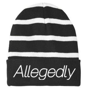 Allegedly Funny Attorney Funny Lawyer Striped Beanie with Solid Band