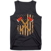 American Flag Axe Throwing Hatchet Thrower Lumberjack Tank Top