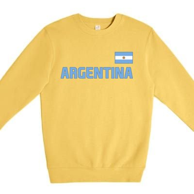 Argentina Flag Argentinian Pride International Country Gift Premium Crewneck Sweatshirt