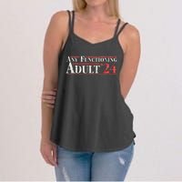 Any Functioning Adult 2024 Funny Retro Election Women's Strappy Tank